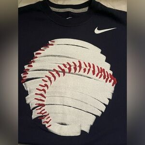 Nike Kids Navy Blue Baseball Graphic Tee